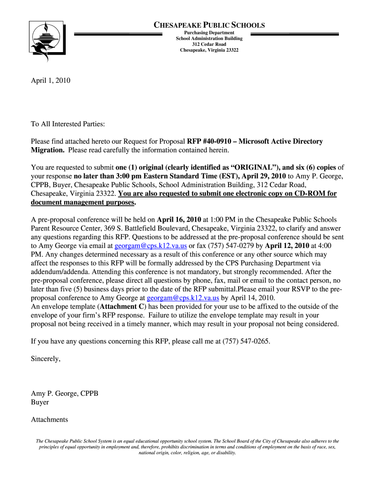 Active Directory Migration Rfps Form