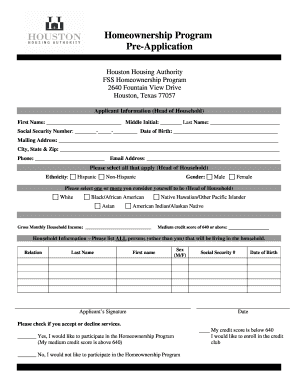 Fss Program Application  Form