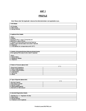 Application Form for Import Export Code India