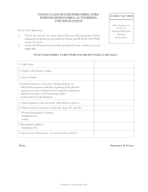 Blank Vat 100 Form Download