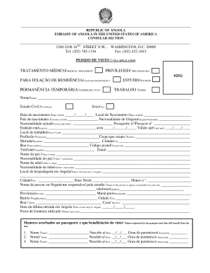 Chilean Passport Application  Form