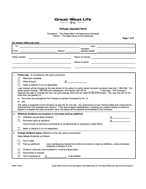 GWL Redemption Request Form Canadian Shield Financial