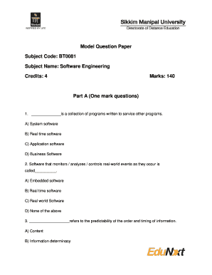 School Question Paper Format in Word Download