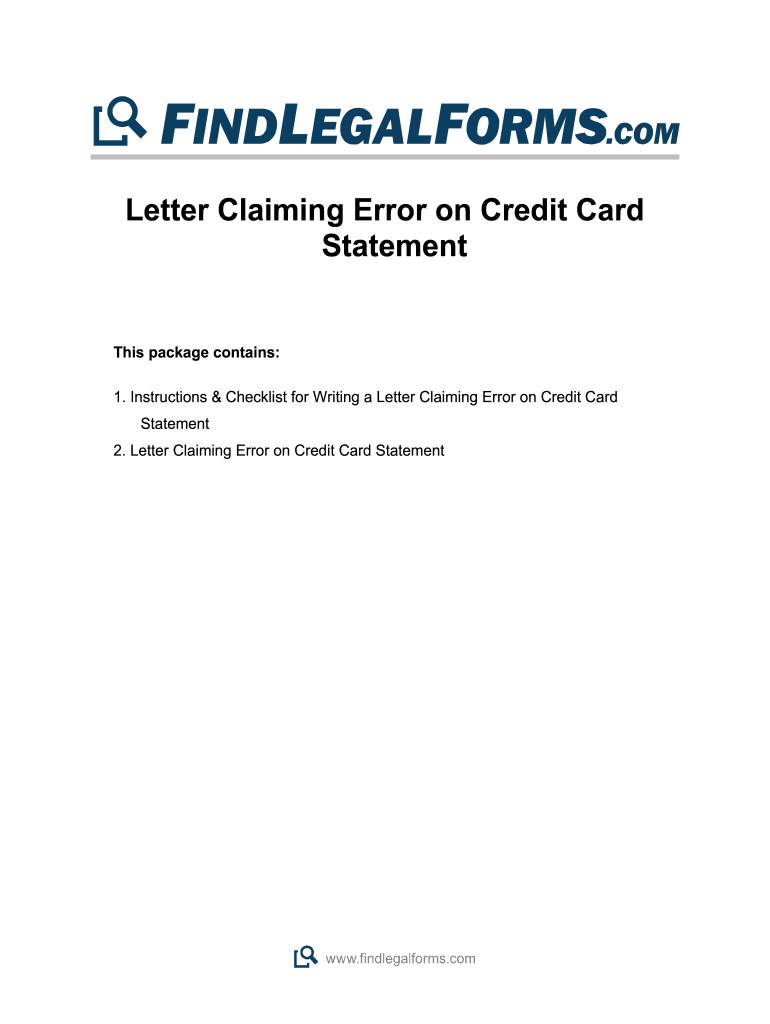 Credit Card Statement Template  Form