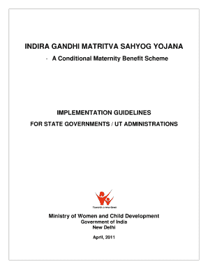 Indira Gandhi Matrit Yojana Online Apply  Form