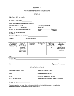 Treasury Challan Form Tamilnadu Download