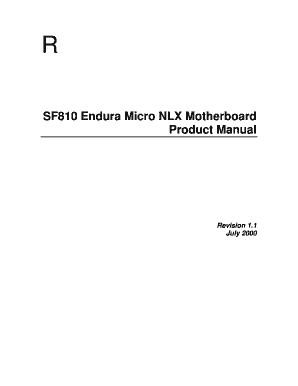 SF810 Endura Micro NLX Motherboard  Form