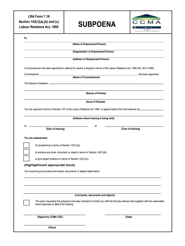 Ccma Form 7 16