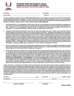 Usatf Waiver  Form
