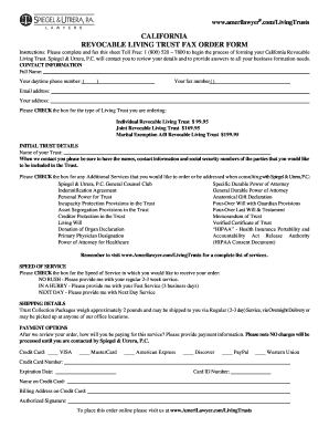 Living Trust California Form