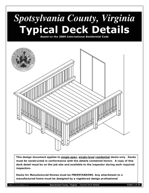 Spotsylvania Deck Building Codes  Form