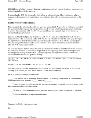 Oregon Seller's Property Disclosure Statement Pdf - Fill Out and Sign  Printable PDF Template | signNow