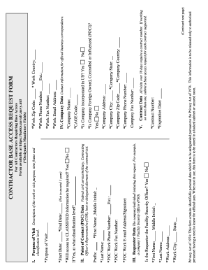 Contractor Base Access Request Form Public Plans Listings and