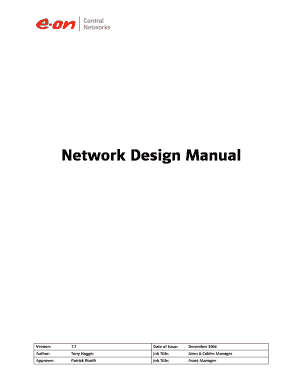 Network Design Manual  Form