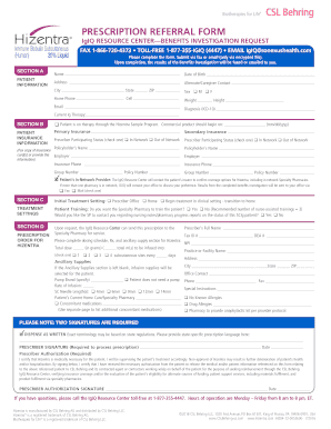 PRESCRIPTION REFERRAL FORM 