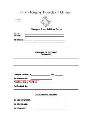 Cheque Requisition Form Template Word