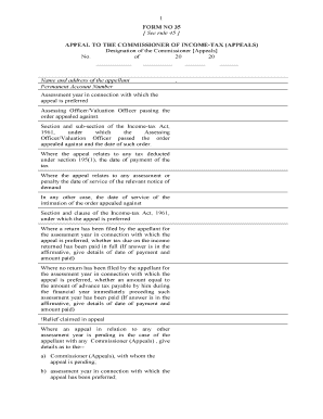 1 FORM NO 35 See Rule 45 APPEAL to the COMMISSIONER