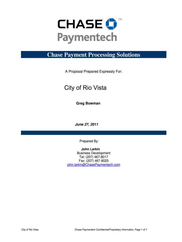 8Attch2 Paymentech Proposal PDF  City of Rio Vista  Form