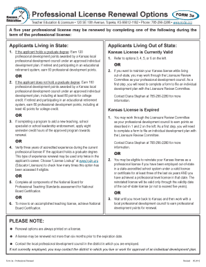 Ksde Org Form 3a