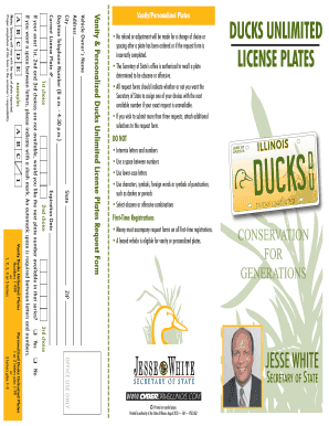 License Plate Brochure  Form