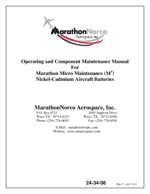 Marathon Battery Cmm 24 34 00  Form