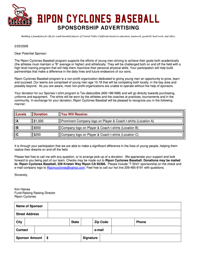 Get and Sign Ripon Cyclones T Shirt Sponsorship Letter 22309v2 Eteamz 2009-2022 Form