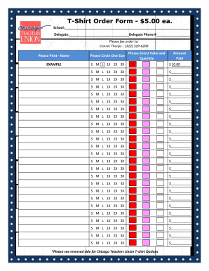 Chicago Teachers Union Sweatshirt  Form