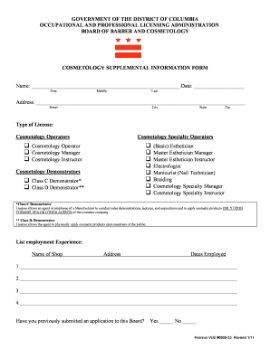 Cosmetology Supplemental Information Form 1 11680953