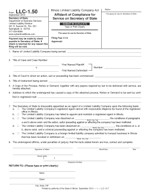 Illinois Llc Service Search  Form