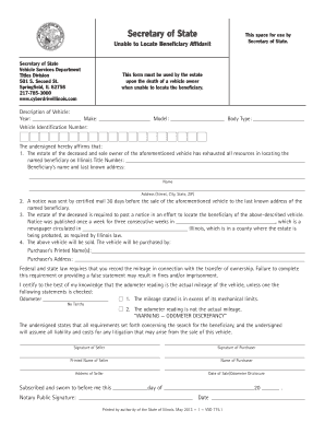 Illinois Vsd775  Form