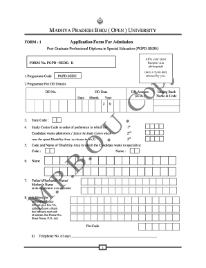 Mp Bhoj Marksheet Download  Form