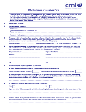 Cml Disclosure of Incentives Form