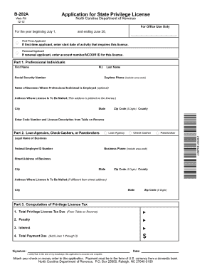 Ncdor B 202a  Form