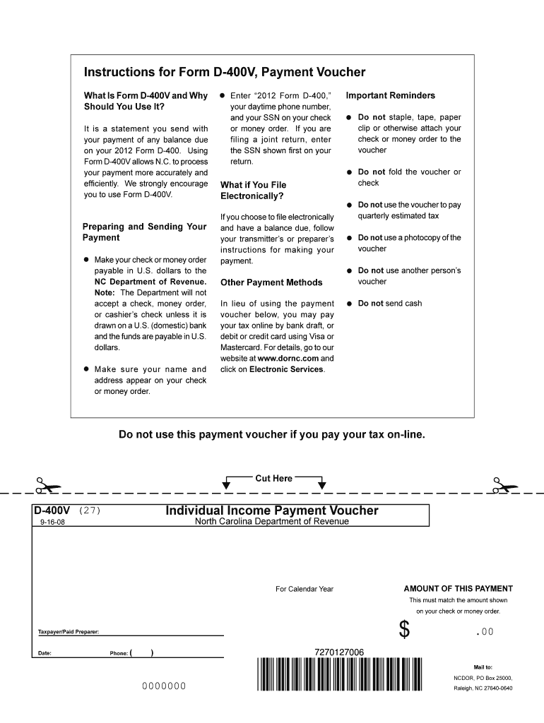  Form D 400v Payment Voucher 2008-2024