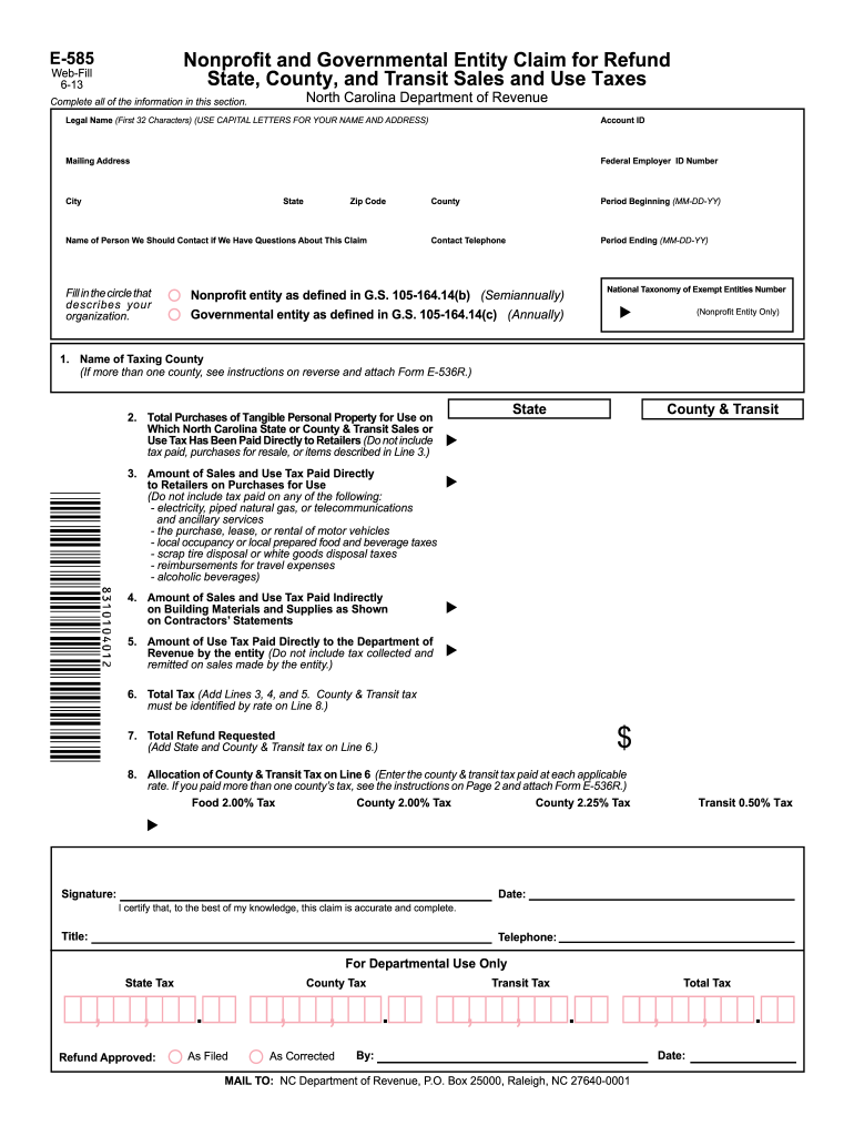 Form  NC Department of Revenue