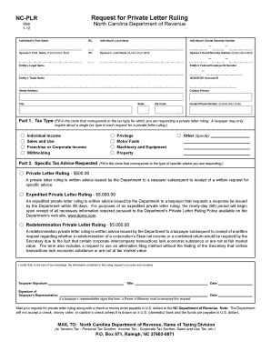 Nc Plr Form