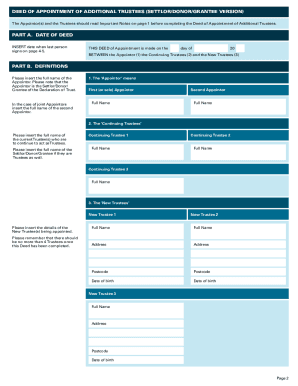 Deed of Appointment Template  Form