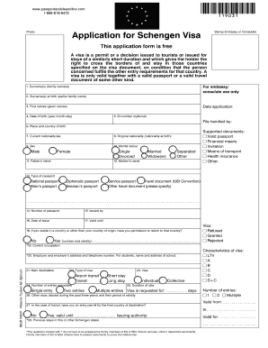 Denmark Visa Application Form PDF