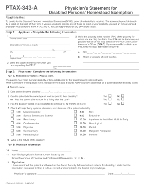 Ptax 343 a Form Cook County