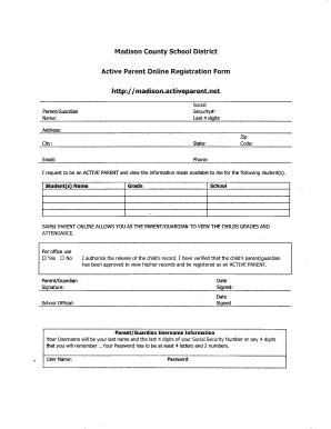 Active Parent Madison Ms  Form