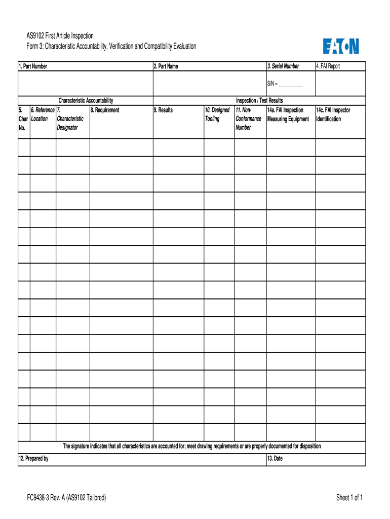 As9102 Rev B Forms