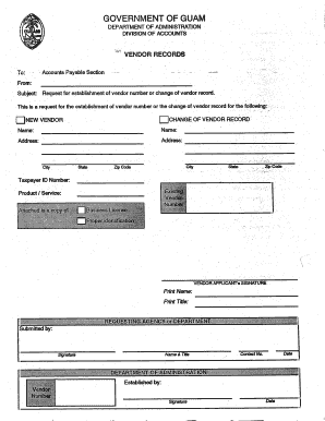 Department of Administrative Services Guam  Form