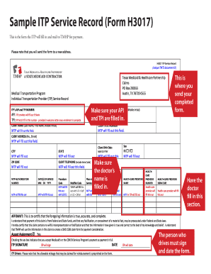 Itp Claim Form