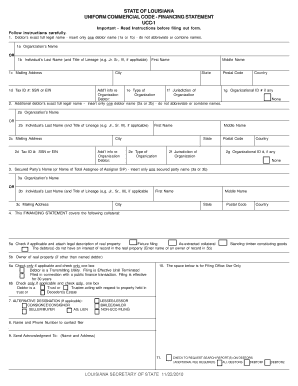 Ucc 1 Form Louisiana