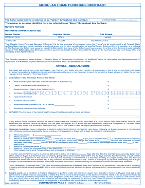 MODULAR HOME PURCHASE CONTRACT JBFormscom