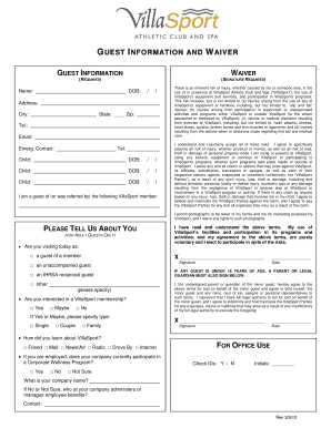 Villasport Guest Waiver  Form