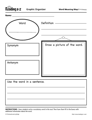 Word Meaning Map I  Form