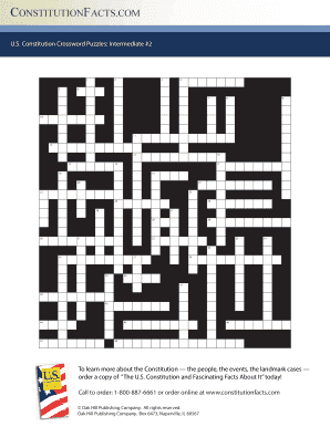 14 the Constitution Crossword Puzzle Answers  Form
