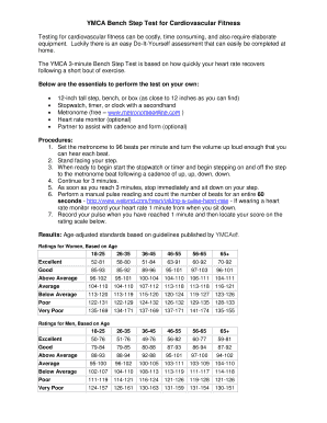 Ymca Step Test Chart  Form