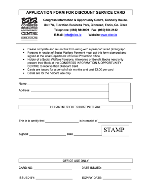 Service Card Form